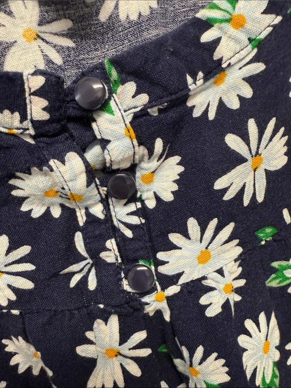 Old Navy Navy Daisy Sundress with Yellow Centers